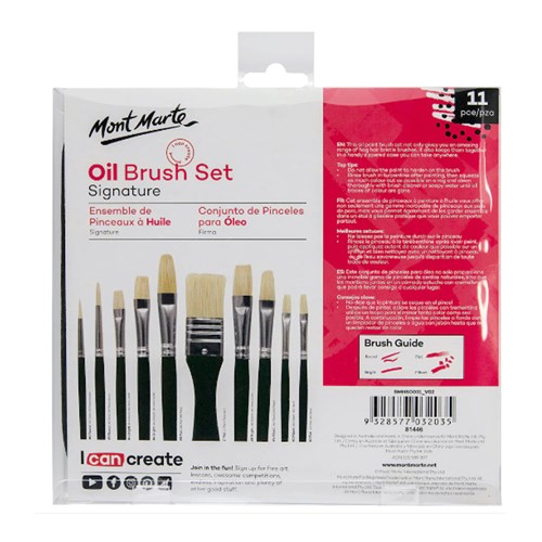 MONT MARTE BRUSH SET WALLET 11 Piece - Oil1